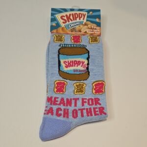 Skippy Peanut Butter Blue Socks